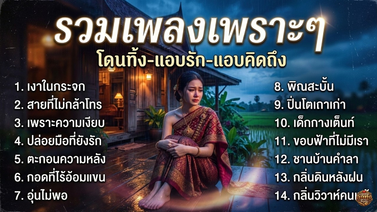 ฟังยาวๆ ยามค่ำคืน... รวมเพลงลูกทุ่งอกหัก เศร้าๆ สำหรับคนนอนไม่หลับ