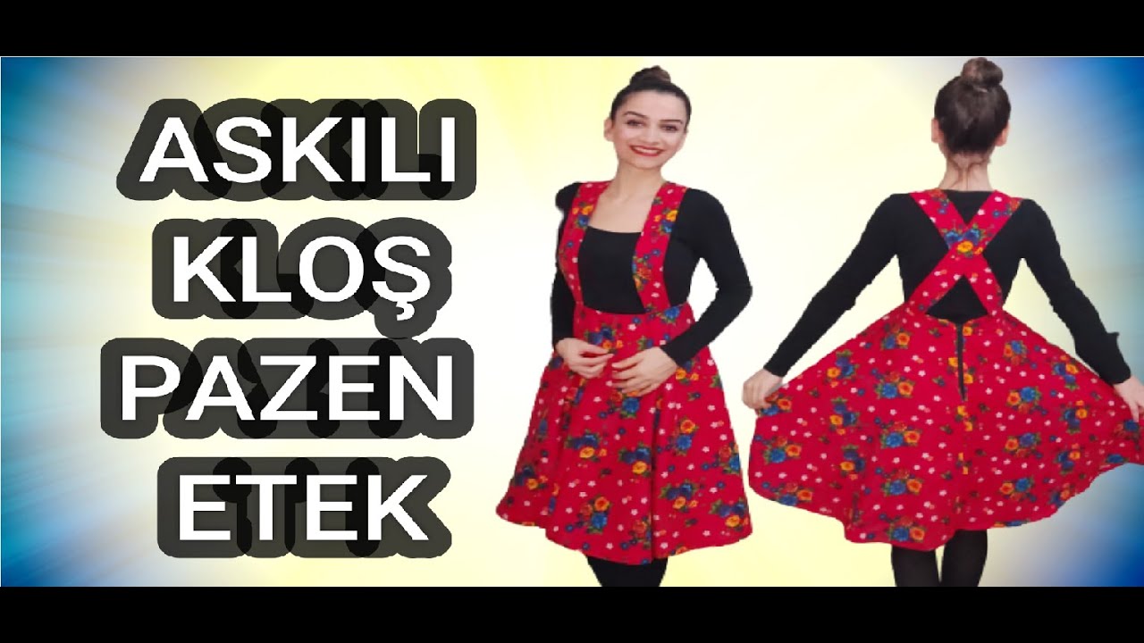 Askılı Pazen Kloş Etek Yapımı / Strappy Flannel Skirt Making