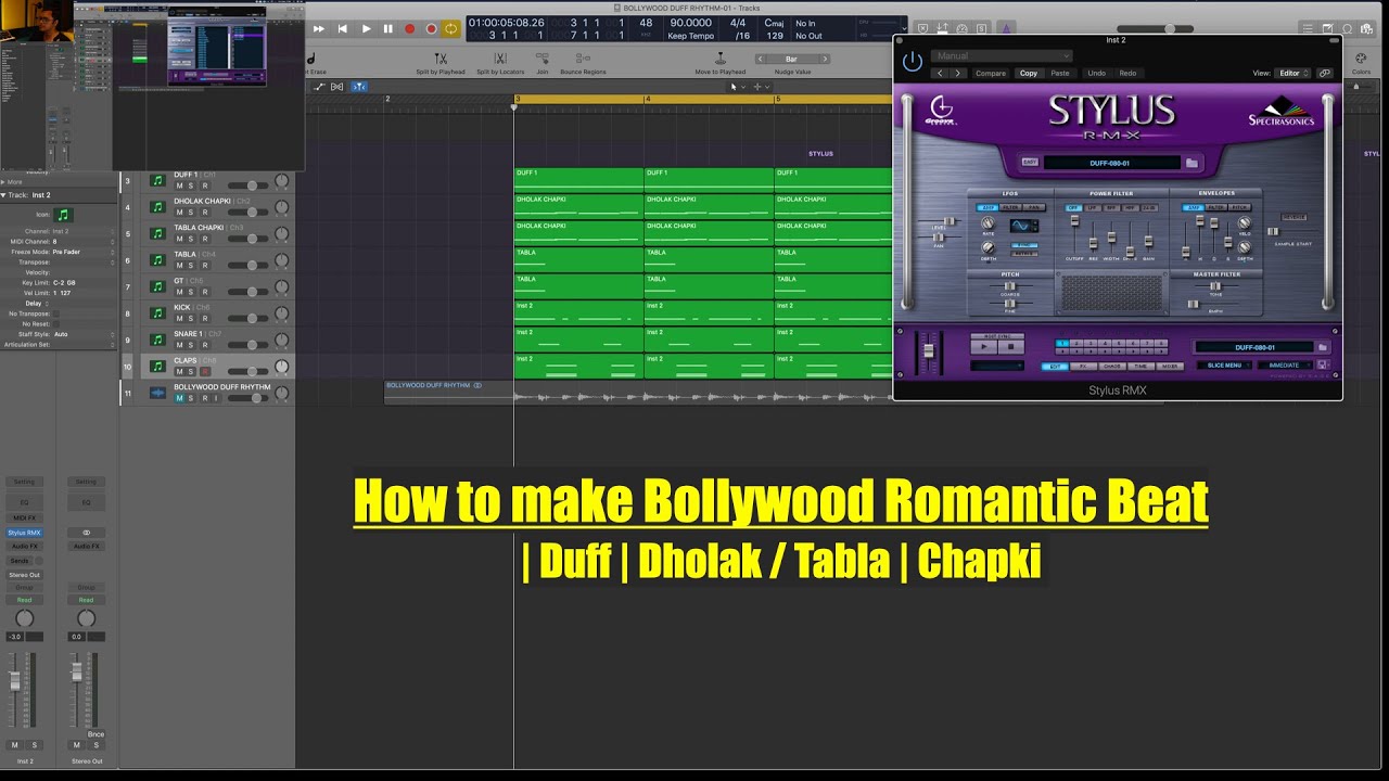 How to make Bollywood Romantic Rhythm | Duff | Dholak/Tabla | Chapki #howtomakebeat