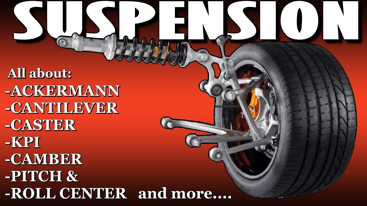 All about Suspension: Camber, Caster, KPI, Scrub radius, Arckerman, Cantilever, Pitch & Roll center