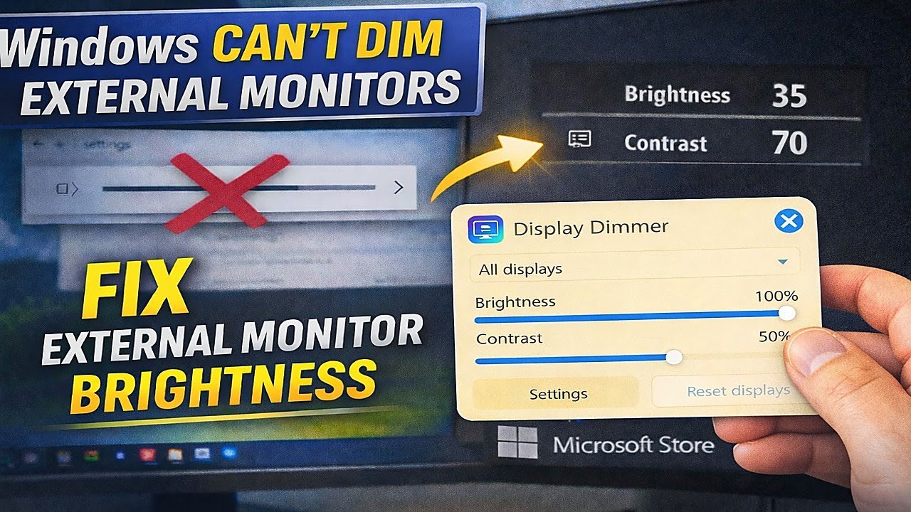 Control External Monitor Brightness on Windows &mdash; Display Dimmer