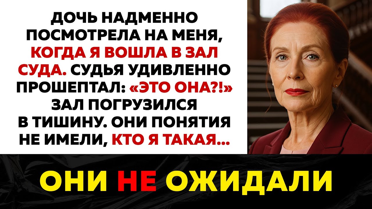 Судья был удивлен, когда я вошла в зал суда. Никто не догадывался, кто я такая...