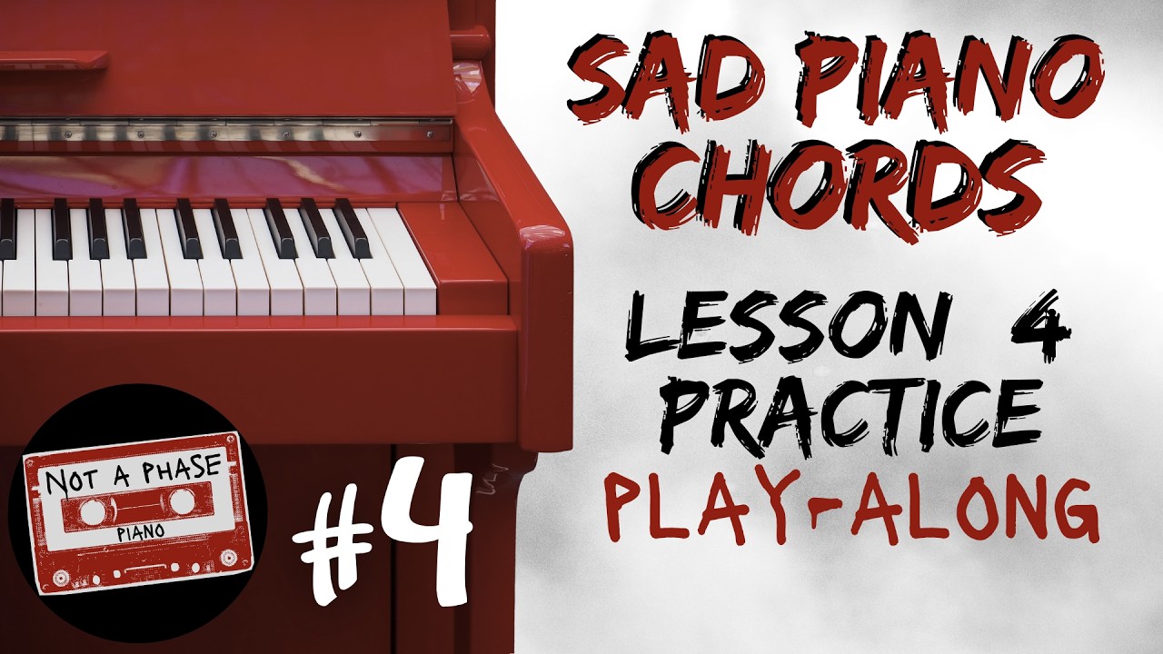 Sad Piano Riff #4 Practice Session - 4th Lesson Play-Along for Beginners