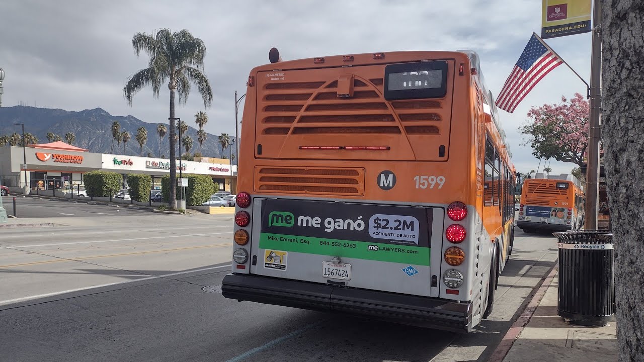 Full Ride LA Metro Line 180 Hollywood / Vine Station to Pasadena City College (Eastbound)