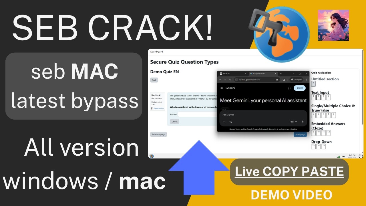seb crack | safe exam browser mac bypass | seb crack mac | live copy pasting | latest 2026