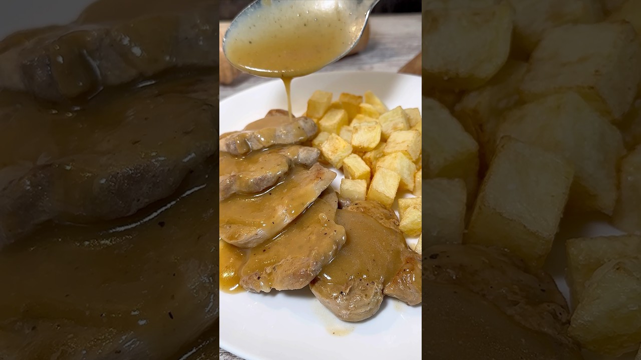 Solomillo de cerdo en salsa&hellip; &iexcl;est&aacute; brutal! 👨🏻&zwj;🍳🍖 #youtubeshorts #recetas