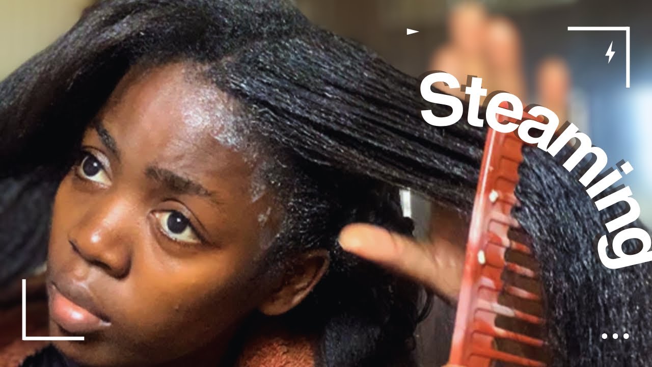 How to steam your Relaxed hair at home | Best for dry Hair | no steamer
