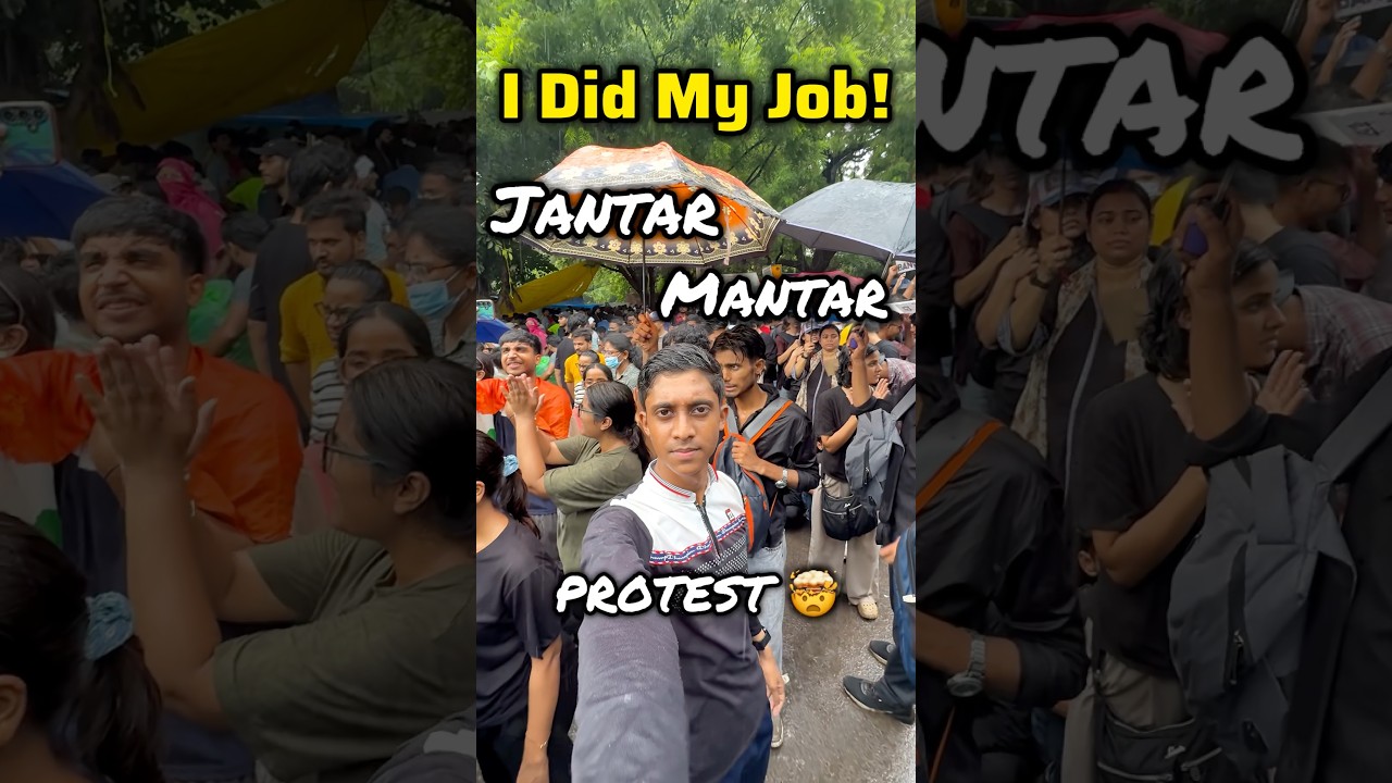 I Joined Jantar Mantar Protest 🔥| Voices Deserve to Be Heard 💯 #jantarmantar #protest #neet #viral