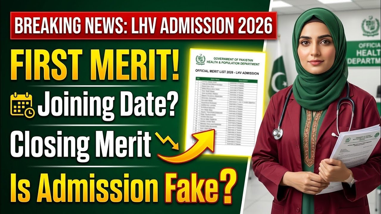 Lady Health Visitor Admission 2026 Big Alert! 🚨 Don't Waste Your Time #lhv 