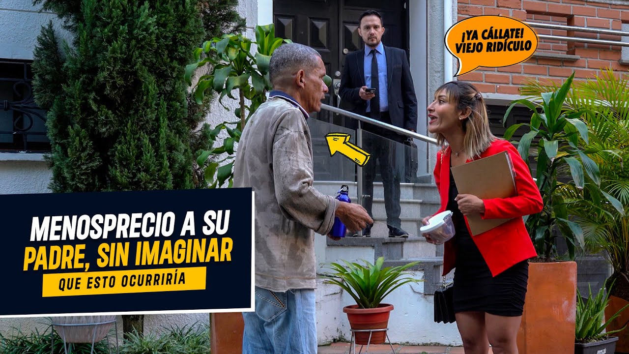 Ingrata Hija hace llorar a su padre al menospreciarlo | Menosprecia a su padre su jefe fue testigo