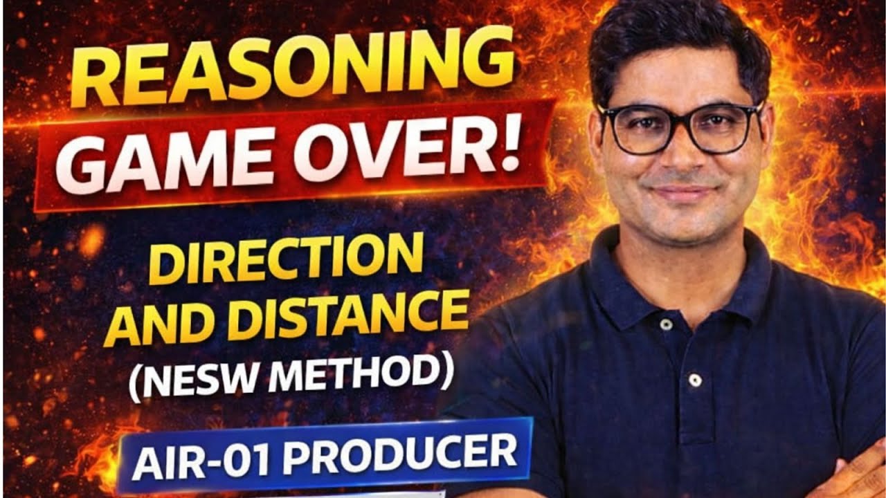 SSC Reasoning में Direction & Distance खत्म! 🔥 Pen-Free Method by AIR-01 Producer