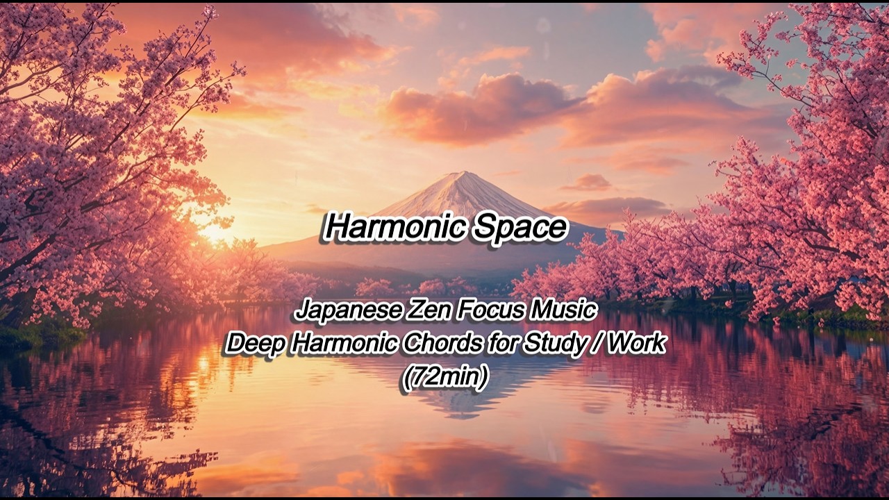Japanese Zen Focus Music | Deep Harmonic Chords for study / Work / Reading［4K］