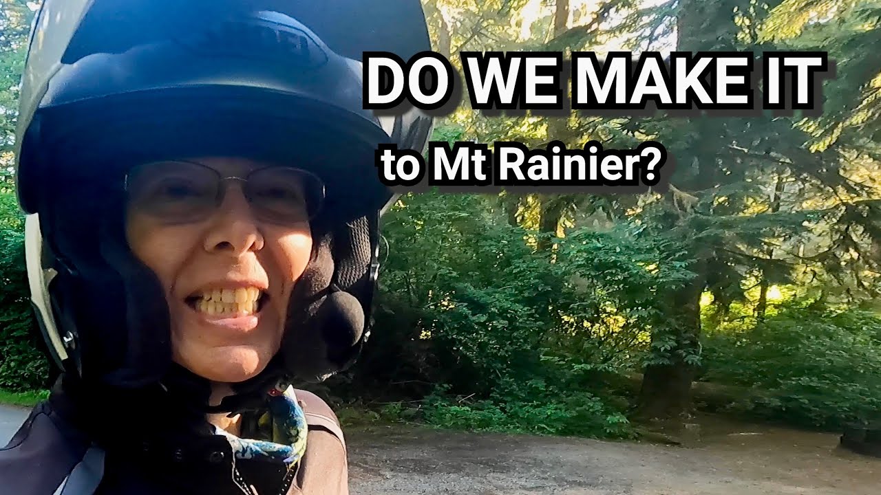 On our way to a first come first served campground at Mount Rainier Washington #Motorcyclecamping
