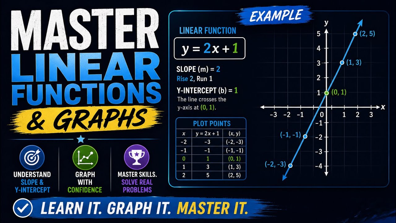 Master Linear Functions & Graphs | Algebra 1 Complete Study Guide
