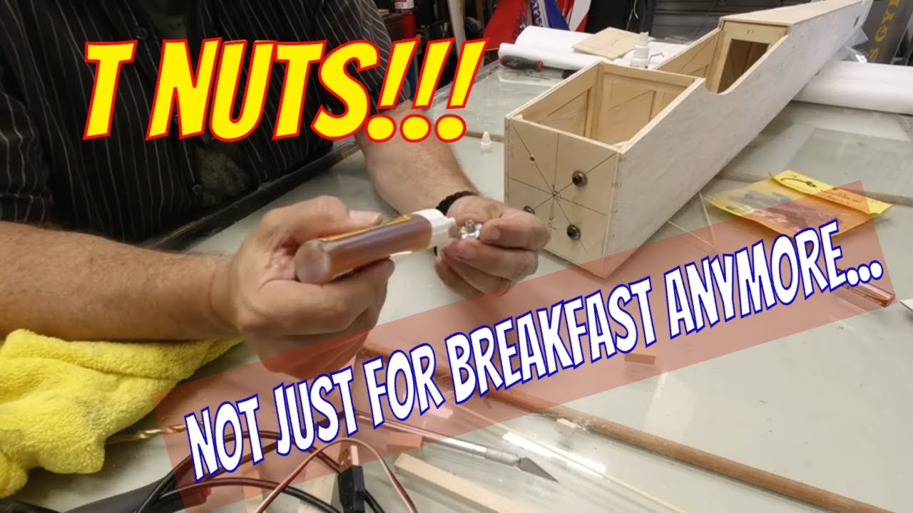 T nuts install on Ryan's Rebel Giant Scale Model Airplane Scratchbuild