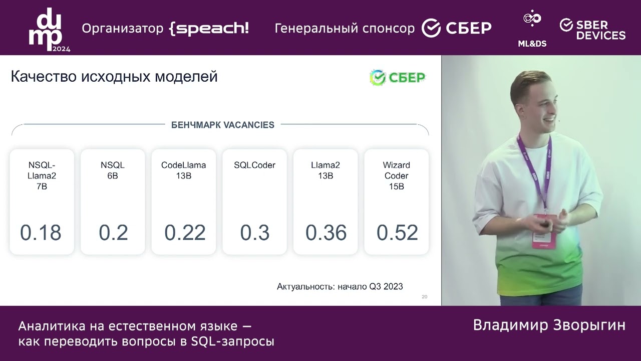 Владимир Зворыгин. Аналитика на естественном языке — как переводить вопросы в SQL-запросы