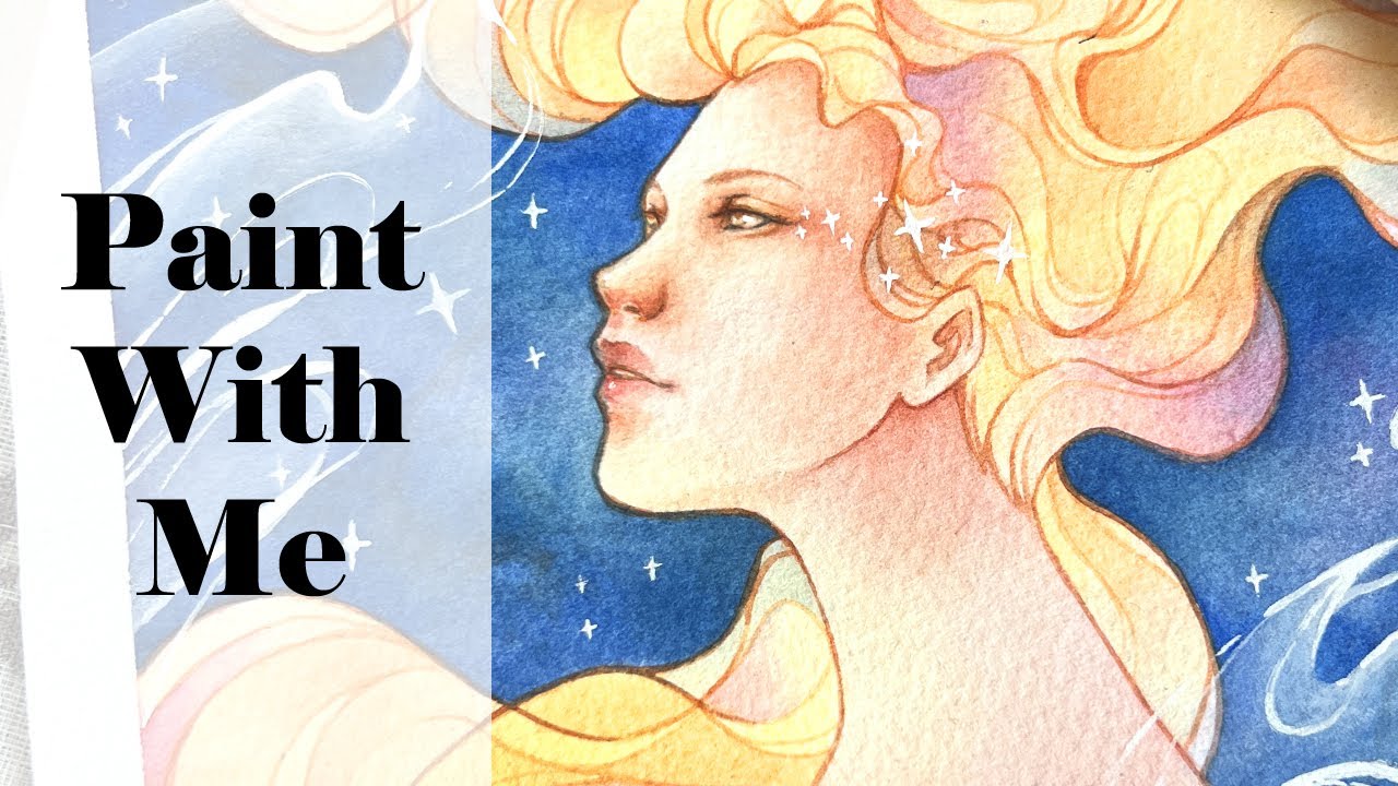 Guiding Flow | Watercolor Painting Process | Paint With Me | Lofi Real-time Painting