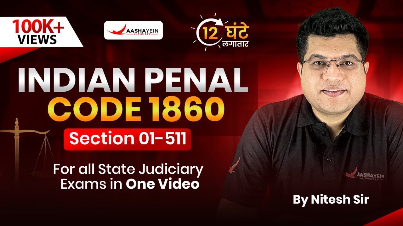 IPC | Indian Penal Code series in One Shot | All State Judiciary Exams | Nitesh sir ALEC Judiciary