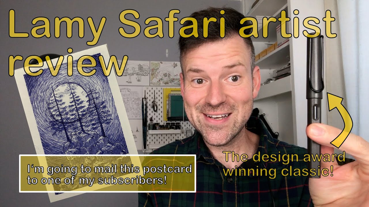Let’s draw with the Lamy Safari, Etchr Labs watercolor postcards + ART GIVEAWAY!!!