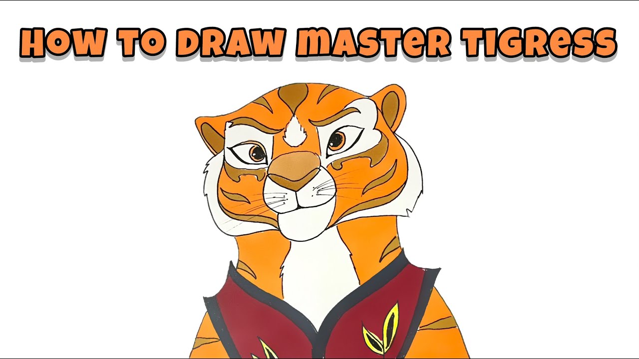 How to Draw Master Tigress from Kung Fu Panda – Marker Drawing for All