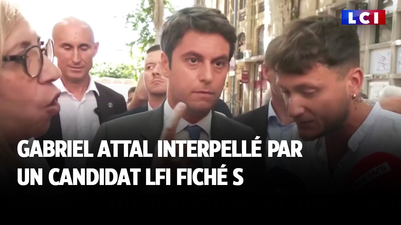 Gabriel Attal interpellé par un candidat LFI fiché S