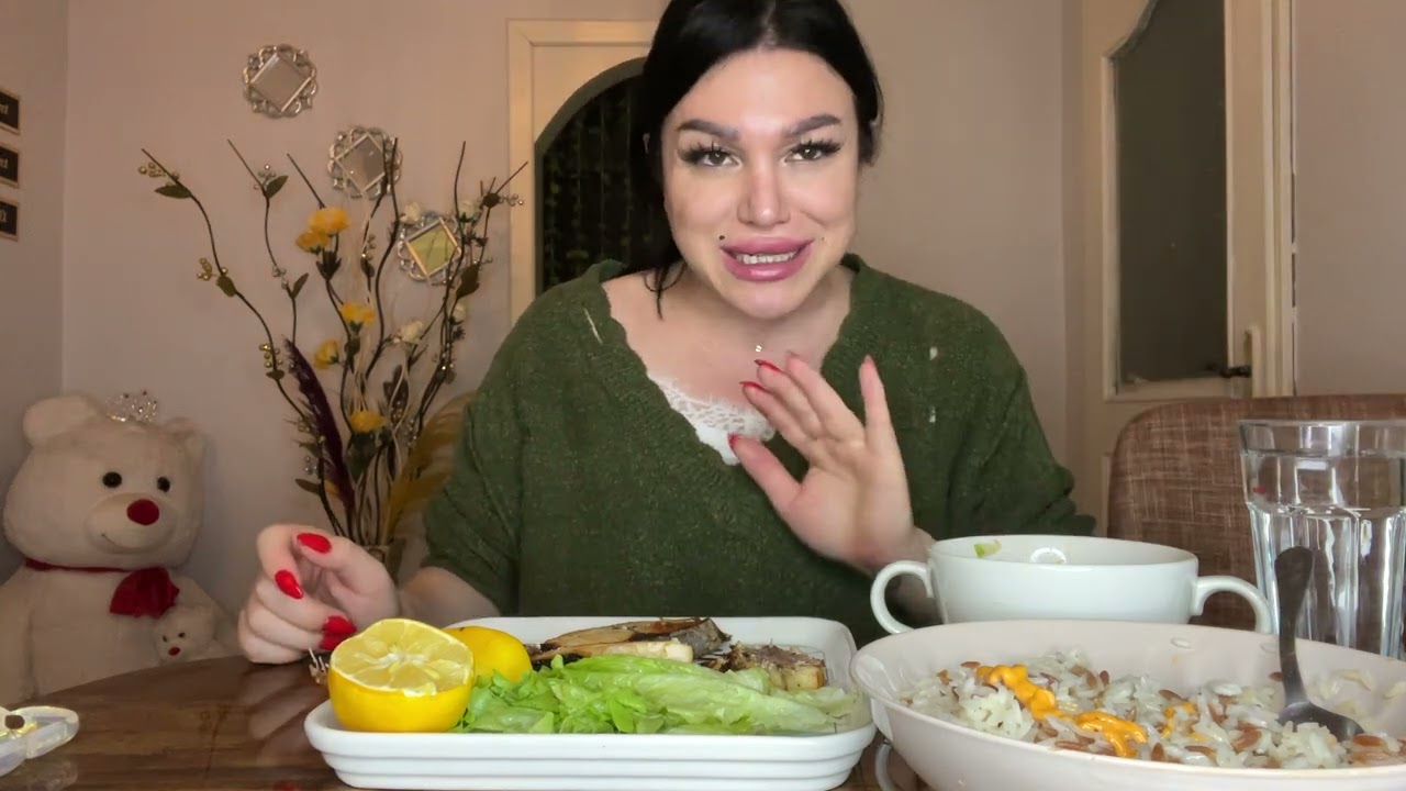 MUKBANG (balık sarımsaklı pilav) #mukbang #asmr