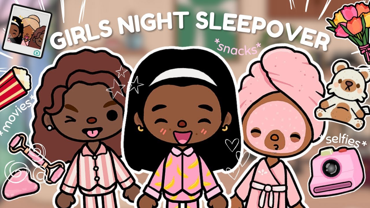 SLEEPOVER with my BEST FRIENDS! | *voiced* | Toca Boca World Roleplay
