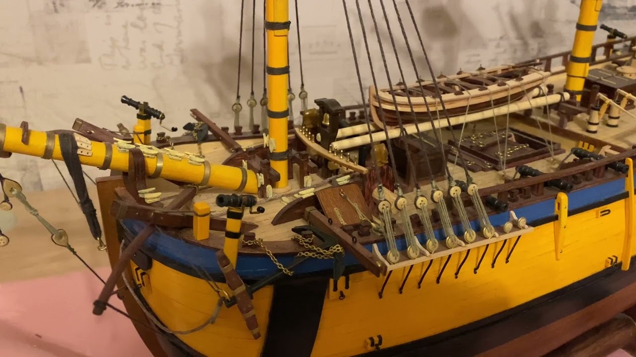 Building Endeavour Pt.78 (Начало монтажа такелажа, ванты и выкружки)