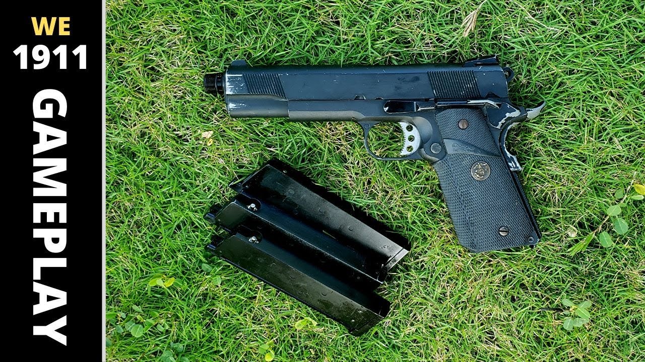 Testing a BUDGET Airsoft Pistol - WE 1911 PISTOL ONLY Gameplay!