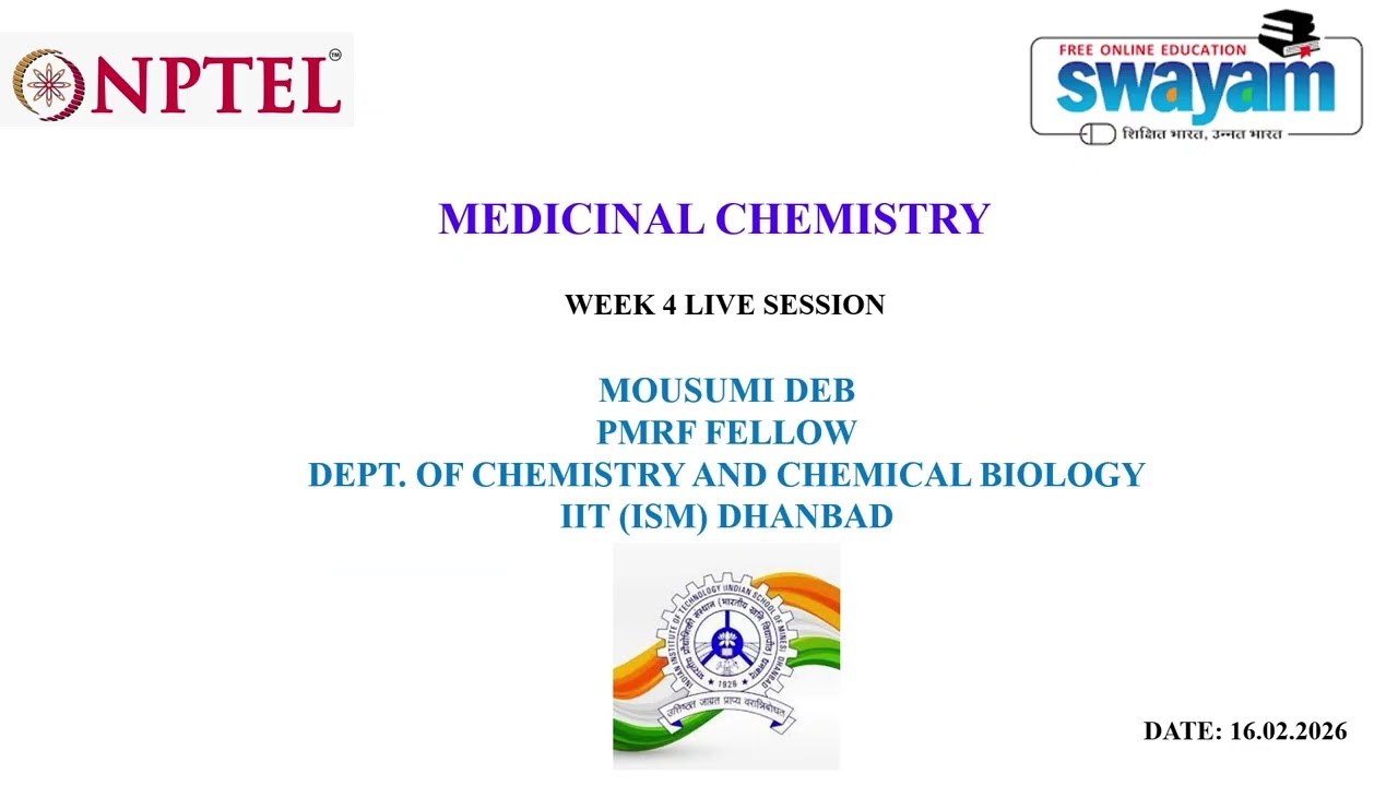 Week 4: Medicinal Chemistry (Jan 2026)