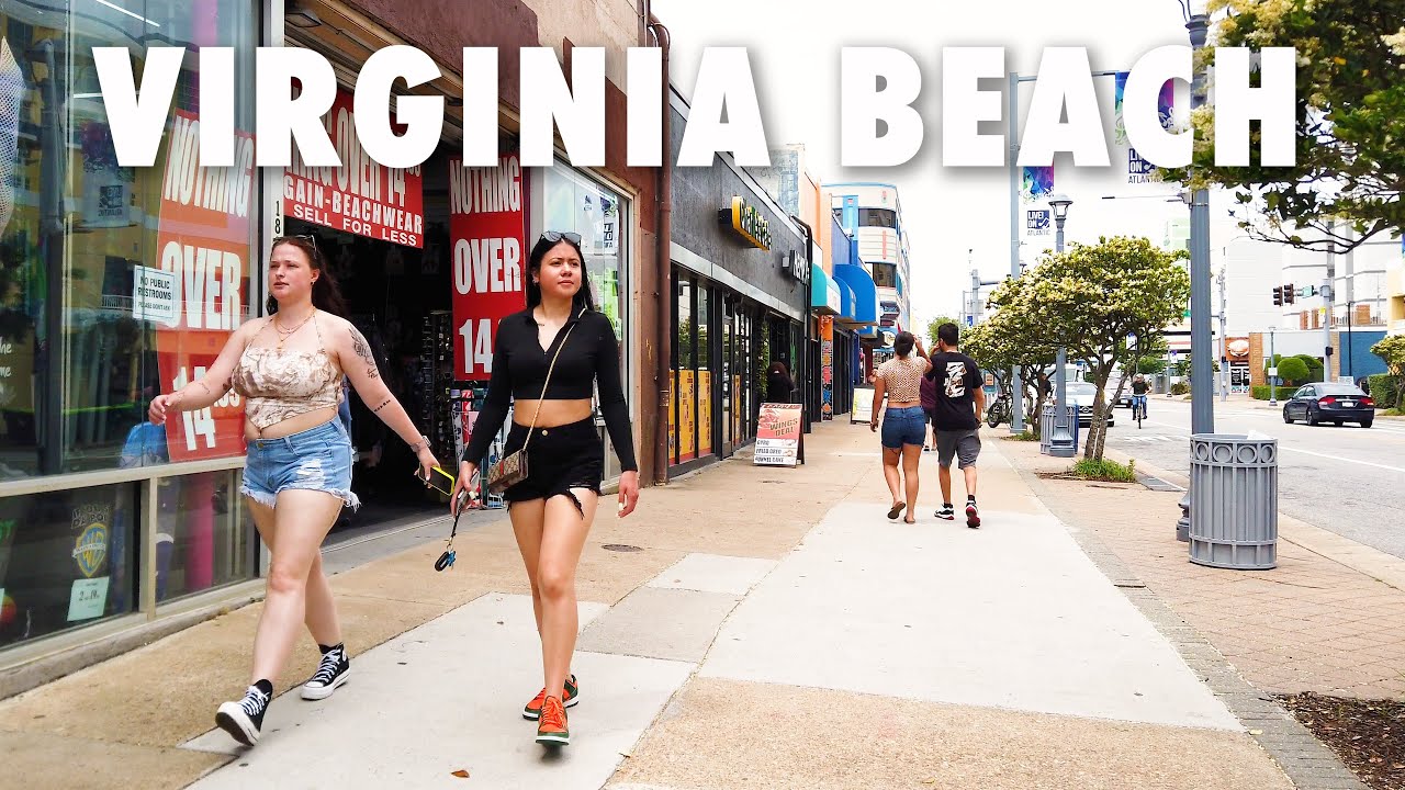 Virginia Beach Ocean Drive and Boardwalk Tour 4K