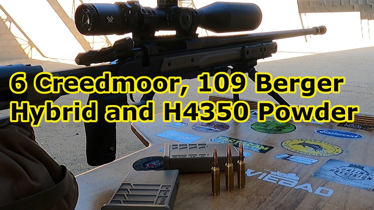 6mm Creedmoor H4350 and 109 gr Berger