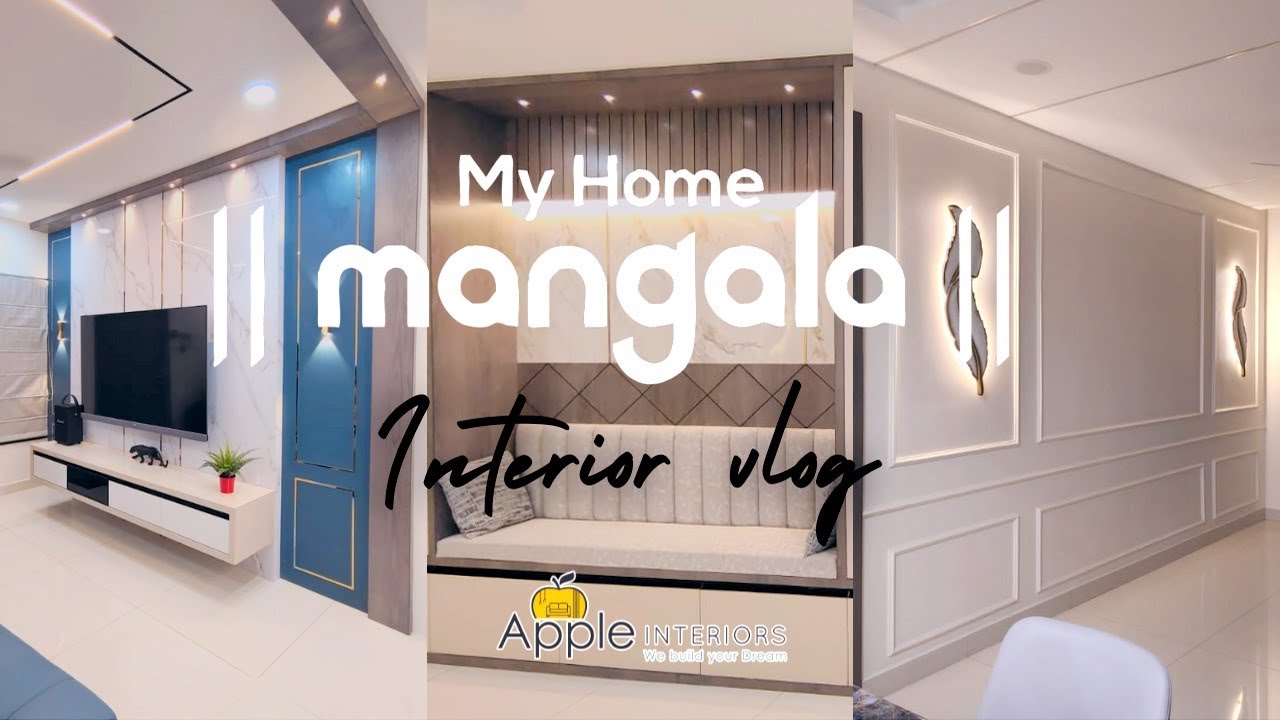 Эстетичный ремонт трёхкомнатной квартиры в My Home Mangala, Кондапур | Дизайн Apple Interiors
