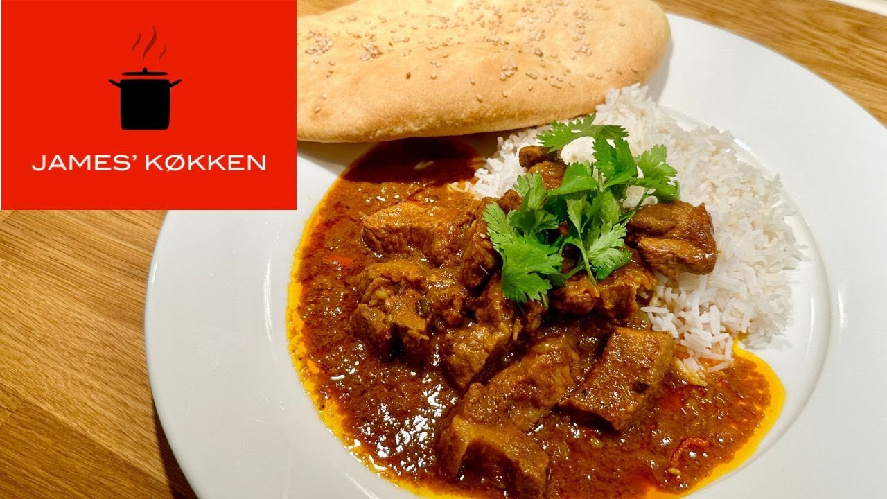Vindaloo med svinekød. 