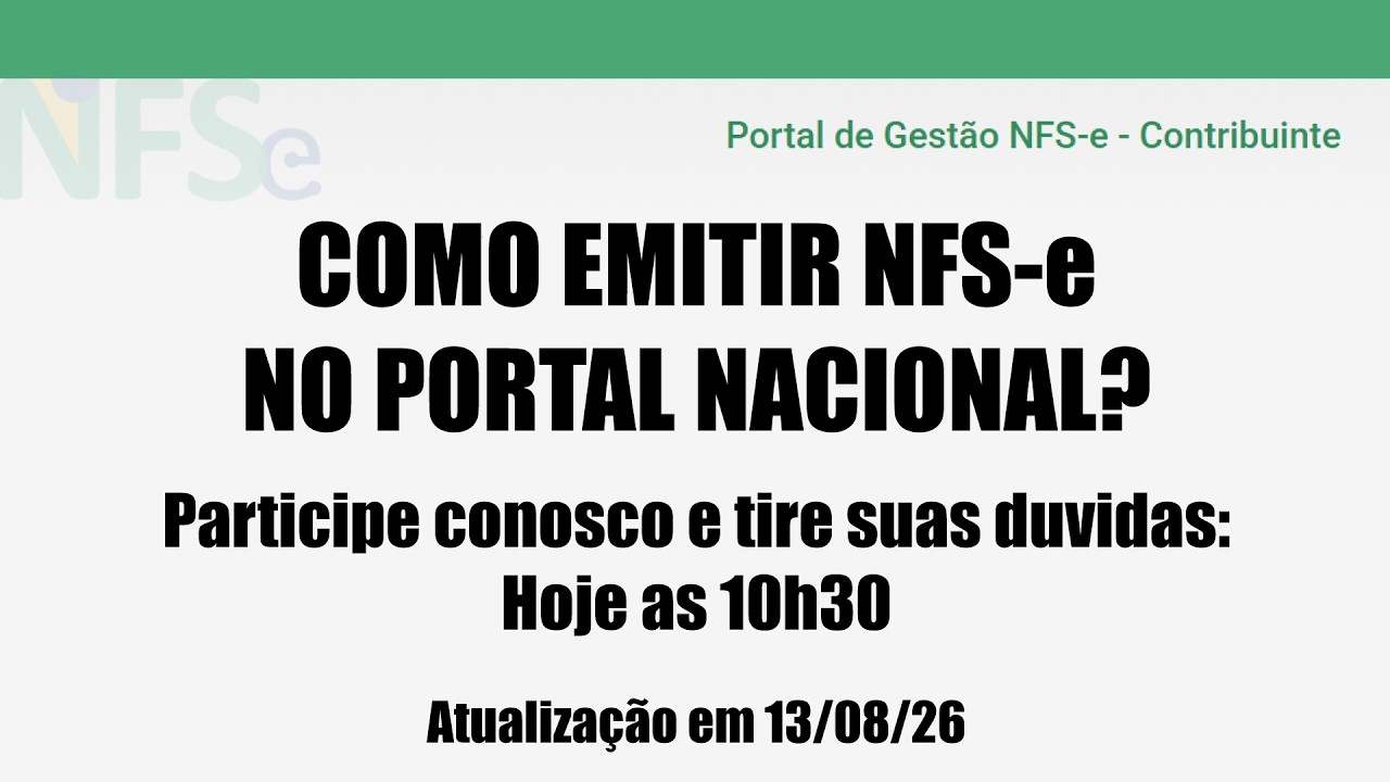 Emiss&atilde;o NFSe - Emissor Nacional