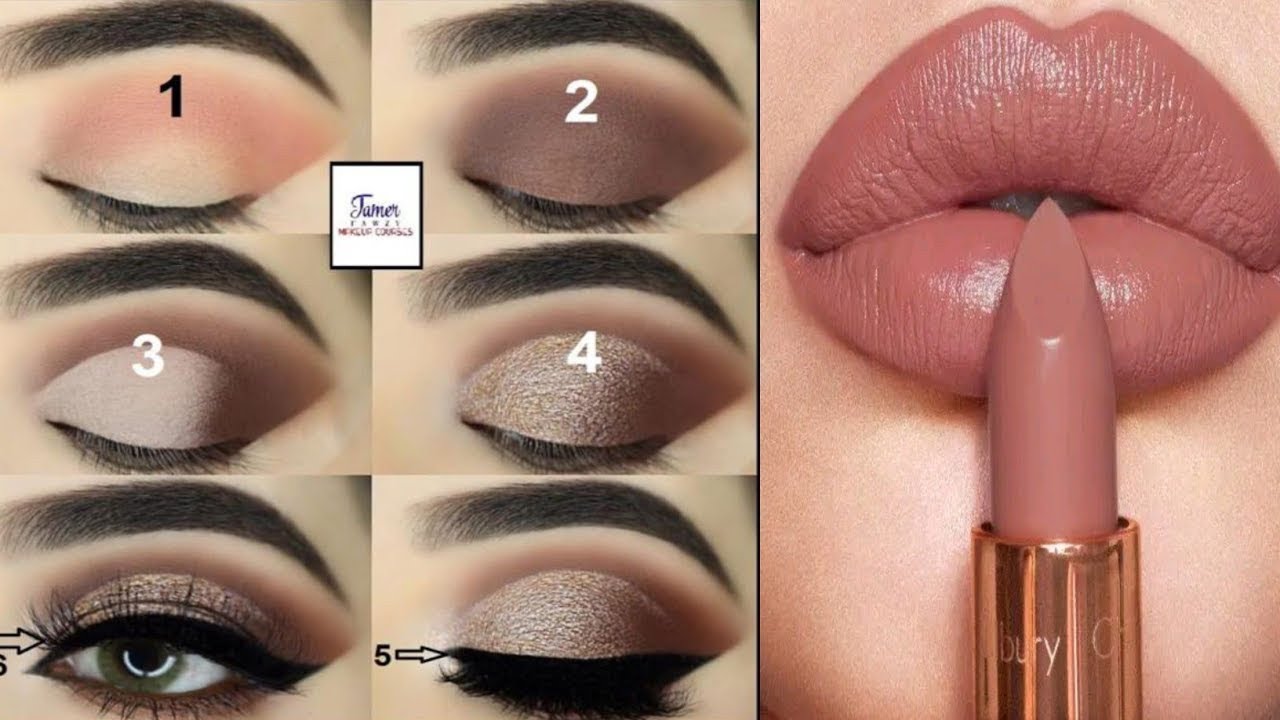 Perfect soft eyes makeup look step by step brown eyes makeup tutorial 👀💄