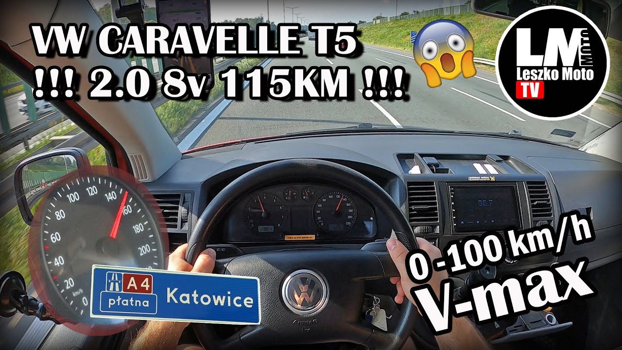 VW T5 Caravelle 2.0 8V 115KM V MAX I PR&Oacute;BA AUTOSTRADOWA