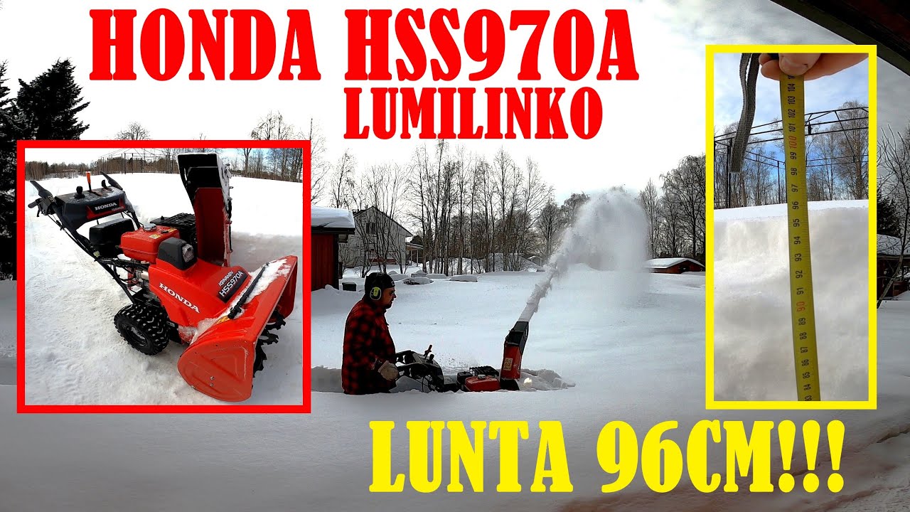 Kes&auml;m&ouml;kille tie auki. HONDA HSS970A lumilinko / Honda snow blower 96cm snow