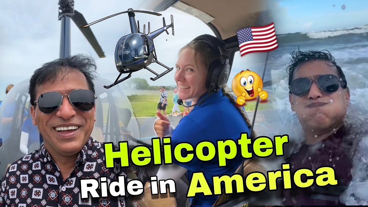 Aaj Pehli Baar Helicopter Ride 🚁Ki America Mai😃| Ali Gul Mallah | Ali Gul Vlogs