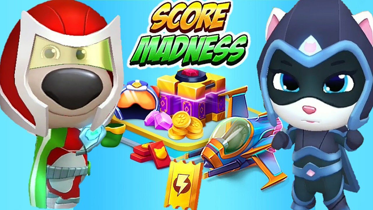 Talking Tom Hero Dash SCORE MADNESS MOONLIGHT ANGELA & Red Flame Ben Unlocked vs Roy Raccoon