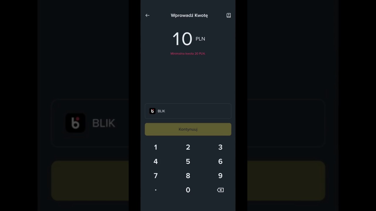 Jak doładować Binance BLIKiem