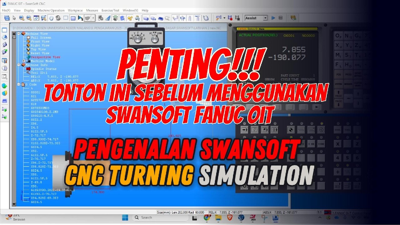 PENGENALAN SWANSOFT CNC TURNING SIMULATION - #Swansoft #SwansoftCNC #CNCTurning