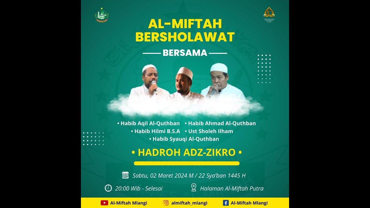 AL MIFTAH MLANGI BERSHOLAWAT Dalam Rangka Pra Haflah Attasyakur Lil Ikhtitam Ke 92 | 2 Maret 2024 |
