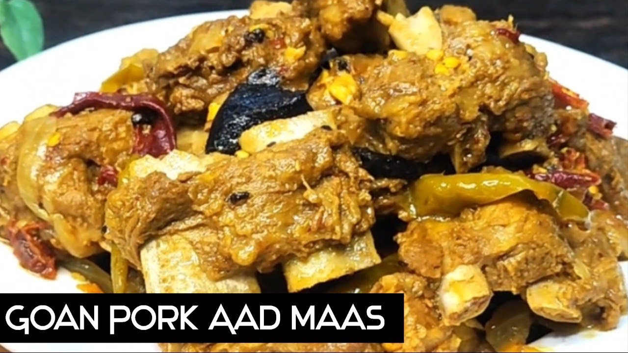 Goan Pork Aad maas | Pork Ribs Solantulem | Aad Maas Recipe