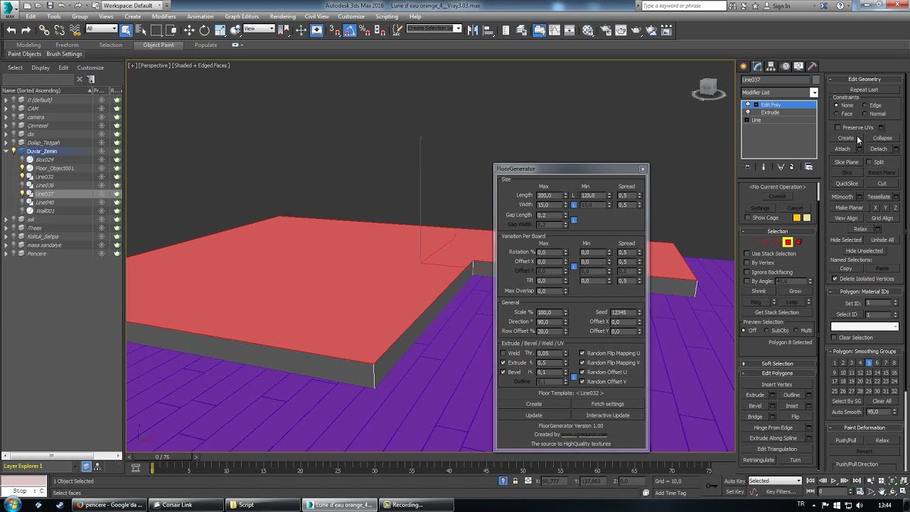 Vray İnterior Rendering Tutorial Part 4  (  Editing Material with Vray 3.0 ) 3ds max 2016