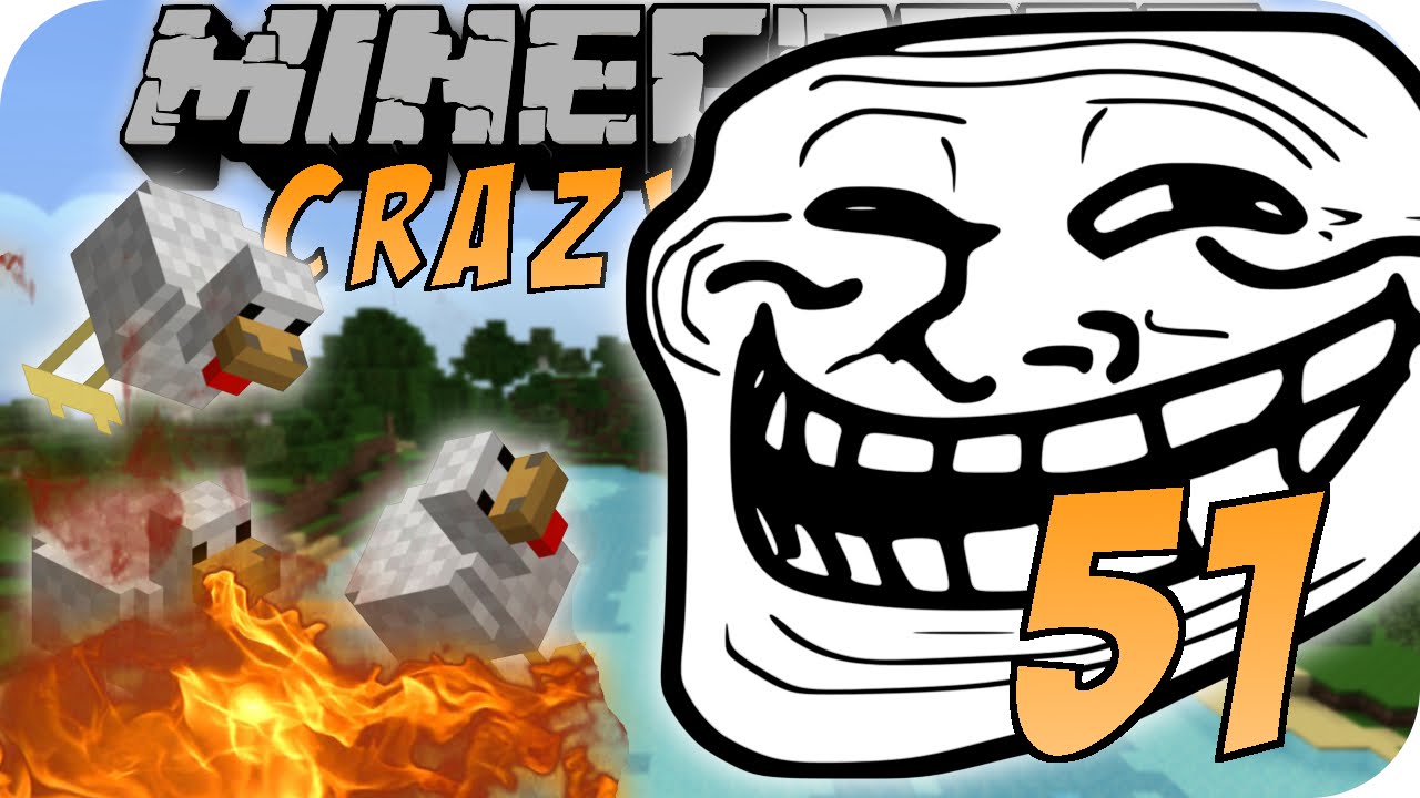 Minecraft CHAOS CRAFT #51 - Chicken-Troll, Glider & Melonen