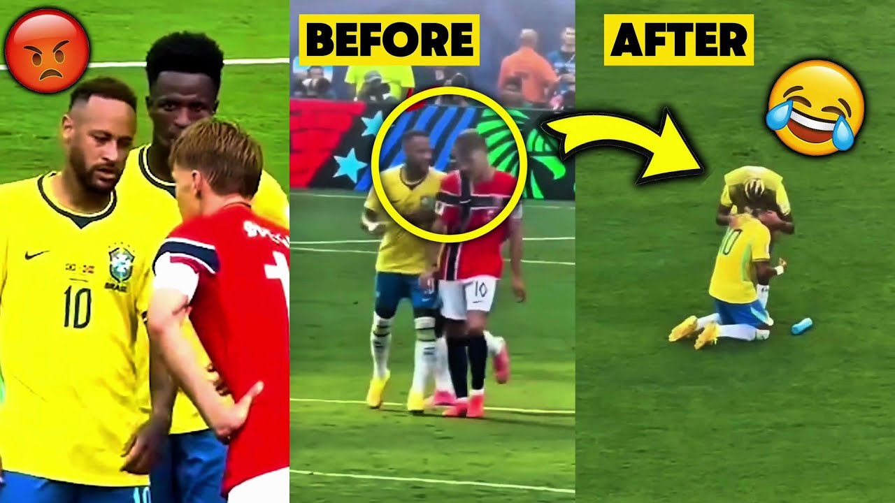 HEATED CLASH! Neymar vs Martin &Oslash;degaard &ndash; Full Clash During Brazil vs Norway
