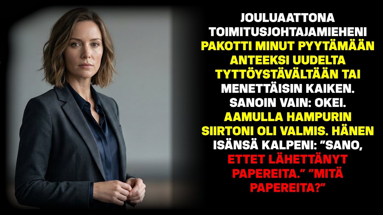 Toimitusjohtajamieheni pakotti minut pyytämään anteeksi rakastajattareltaan – lähdin ylennettynä.