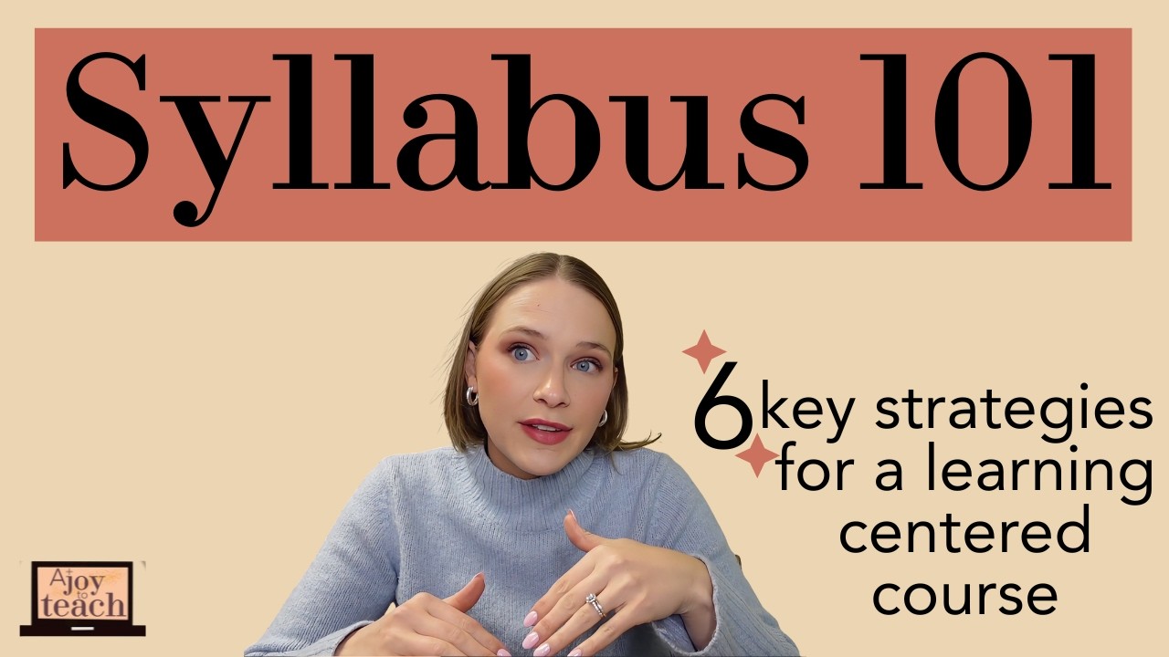 How to Create A Syllabus (Create a Course that You Actually Want to Teach)