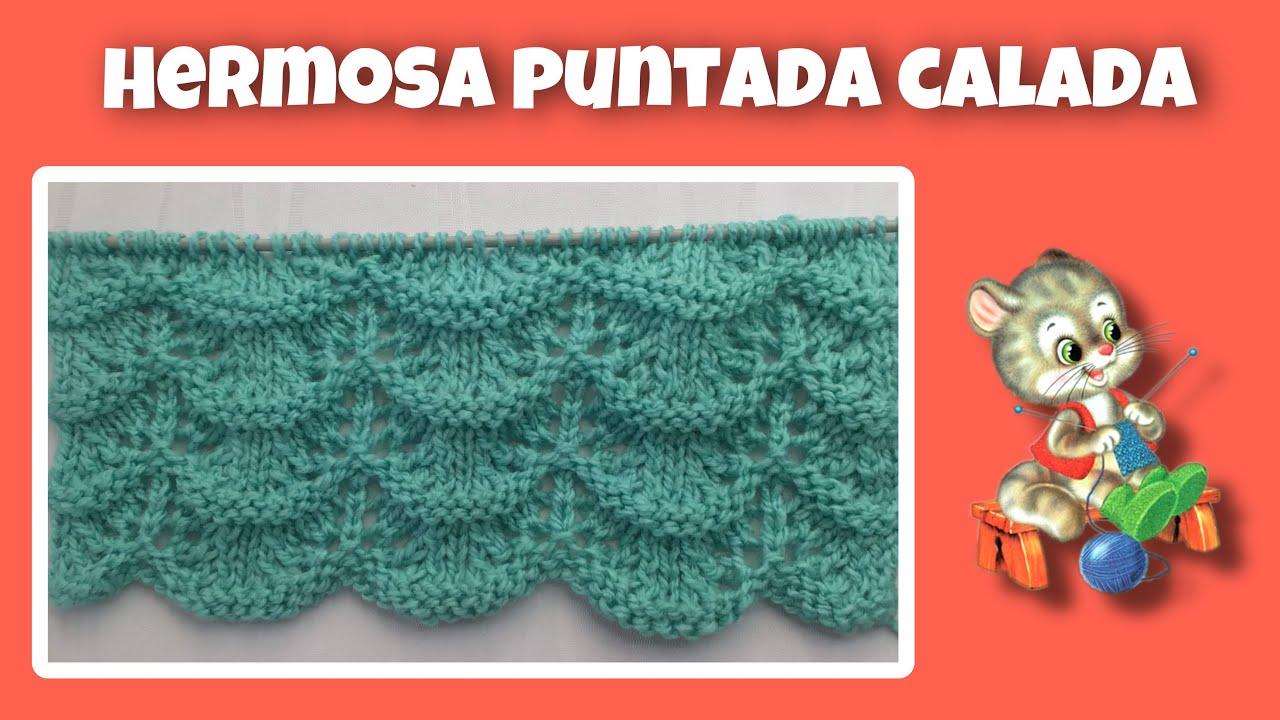 🌼🌹🌷Hermosa puntada Calada🌸💐🌺 #palitos #agujas #puntadas
